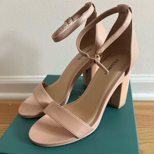 Women’s Nude Block Heel - Pashion Footware
